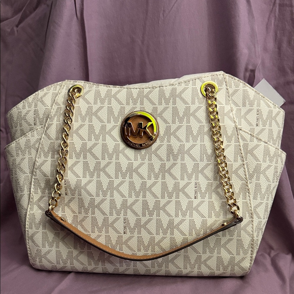 Michael Kors Jet Set Travel Large Chain Shoulder Tote | NWT